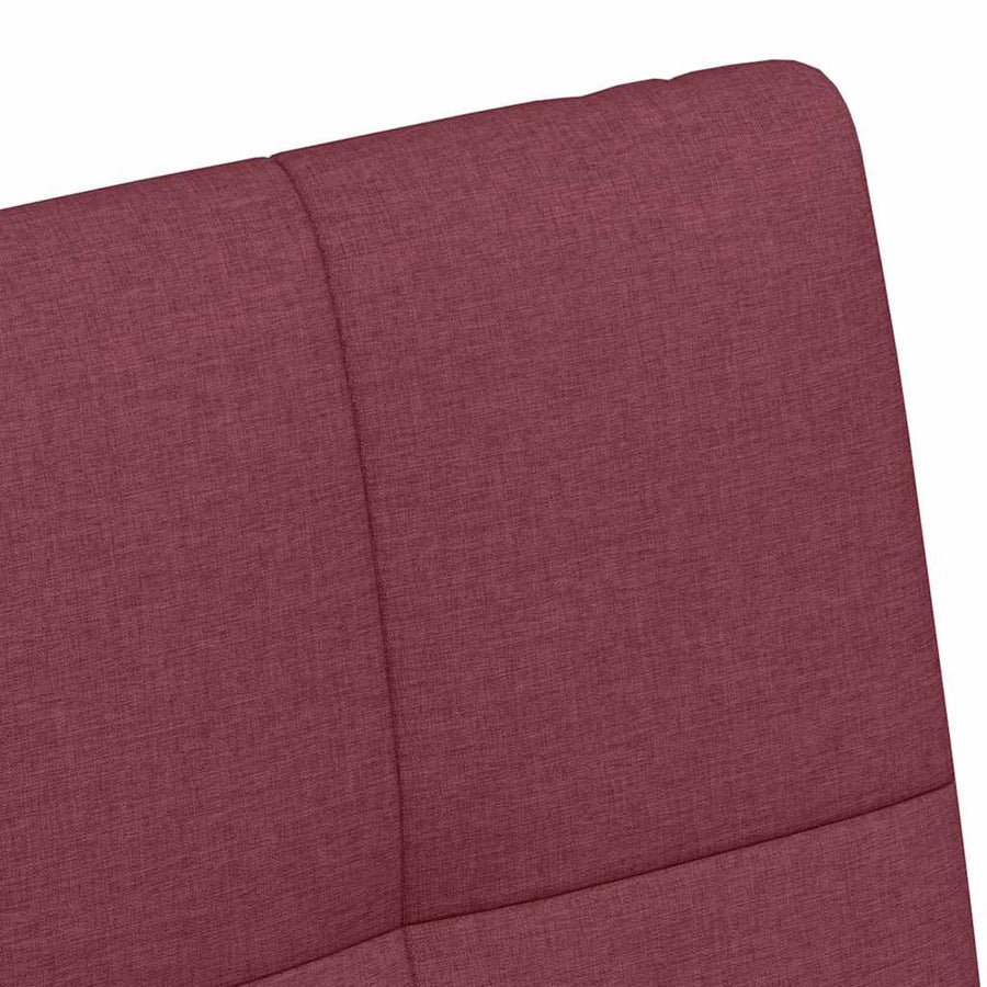 Eetstoelen met wielen 2 pcs Wijnrood 58 x 65 x 94 cm Stof