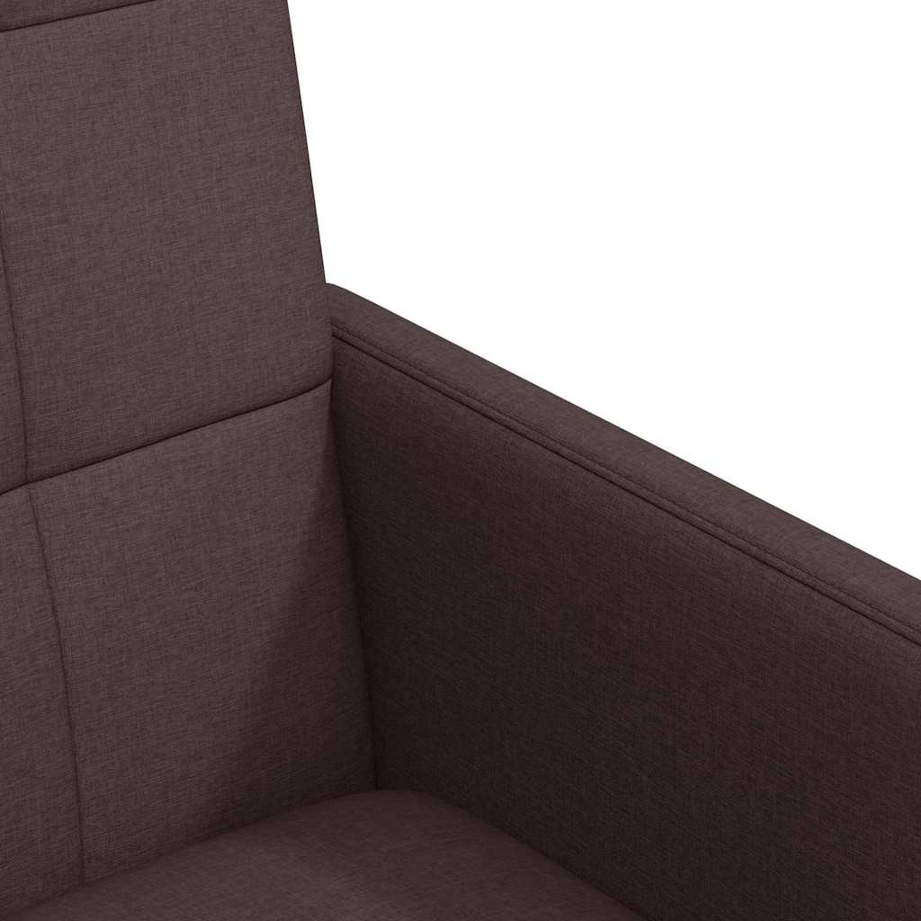 Eetstoelen met wielen 2 pcs Donkerbruin 58 x 65 x 94 cm Stof