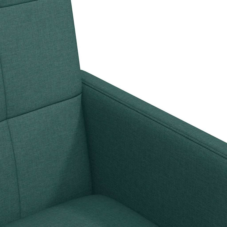 Eetstoelen met wielen 2 pcs Donkergroen 58 x 65 x 94 cm Stof