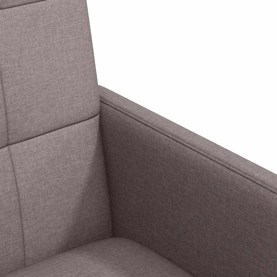 Eetstoelen met wielen 2 pcs Taupe 58 x 65 x 94 cm Stof