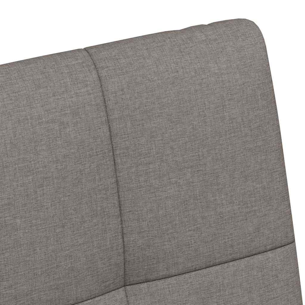 Eetstoelen met wielen 2 pcs Taupe 58 x 65 x 94 cm Stof