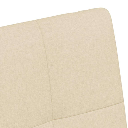 Eetstoelen met wielen 2 pcs Crème 58 x 65 x 94 cm Stof