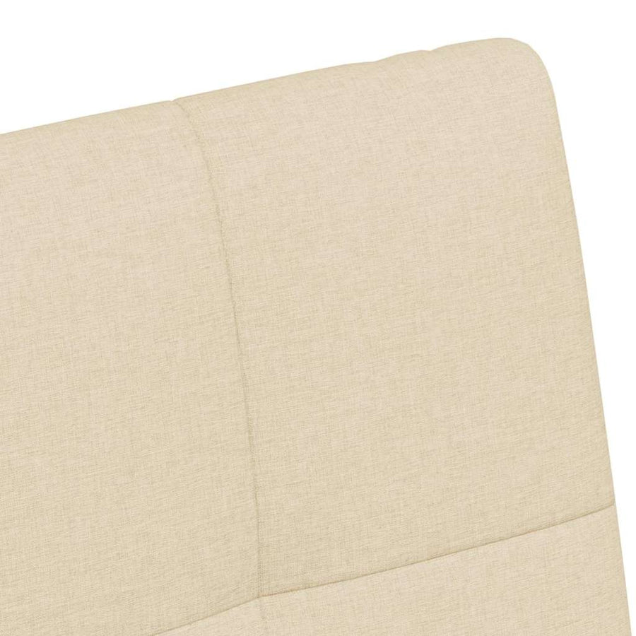 Eetstoelen met wielen 2 pcs Crème 58 x 65 x 94 cm Stof