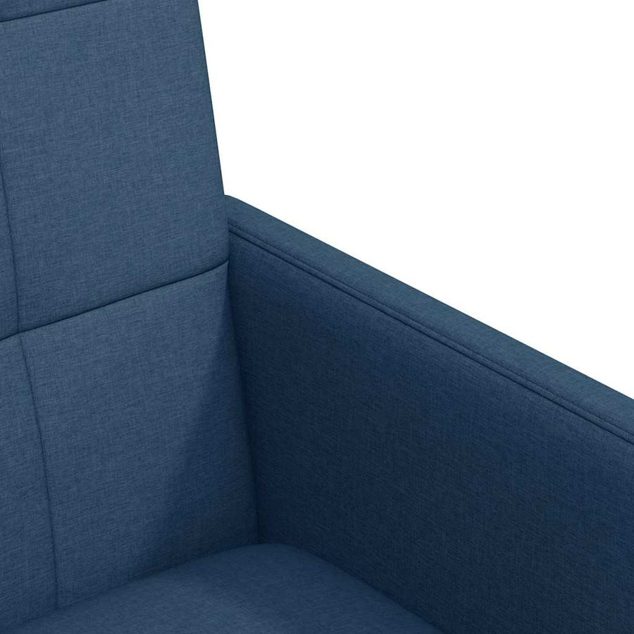 Eetstoelen met wielen 2 pcs Blauw 58 x 65 x 94 cm Stof