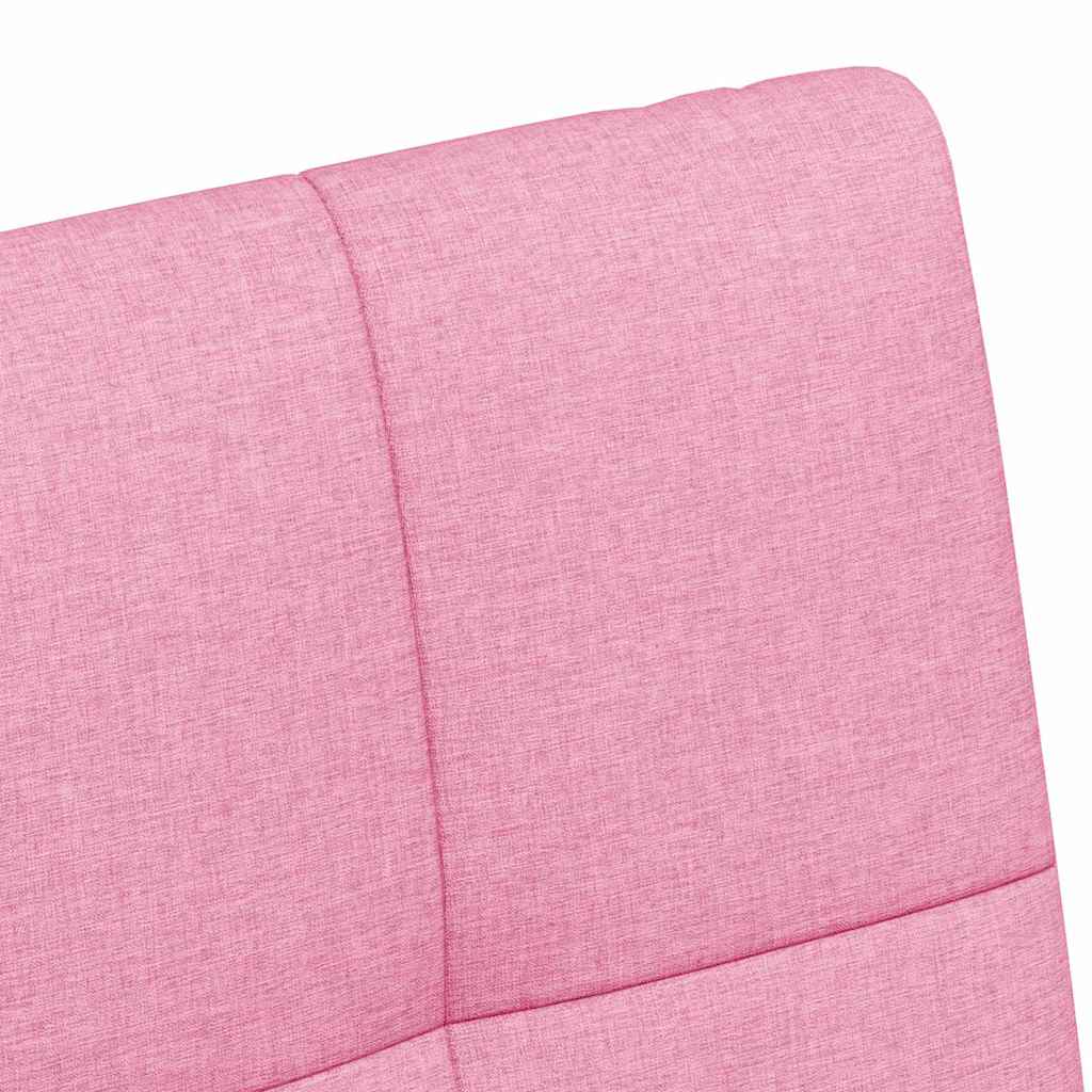 Eetstoelen met wielen 2 pcs Roze 58 x 65 x 94 cm Stof