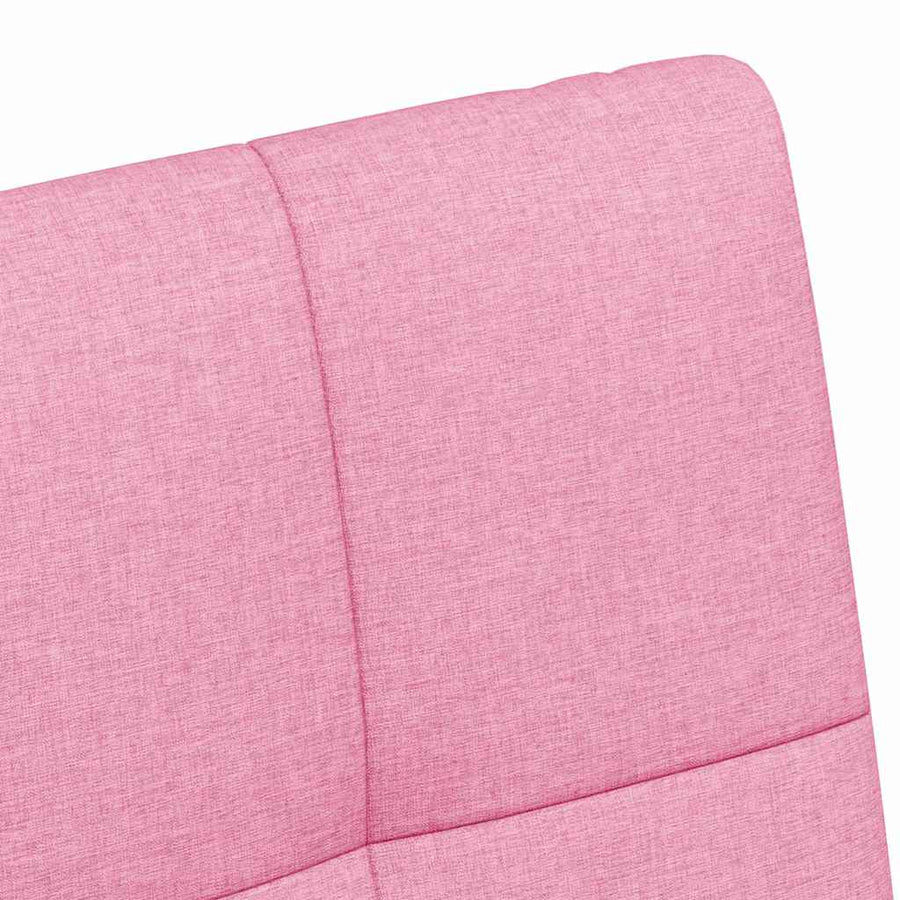 Eetstoelen met wielen 2 pcs Roze 58 x 65 x 94 cm Stof