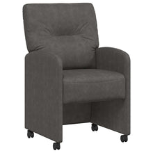 Eetstoelen met wielen 2 pcs Zwart 57 x 67 x 95 cm Kunstleer