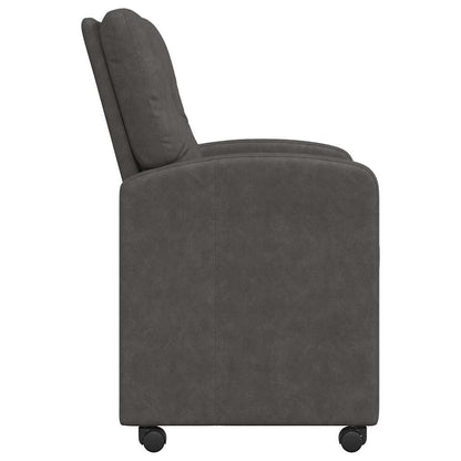 Eetstoelen met wielen 2 pcs Zwart 57 x 67 x 95 cm Kunstleer