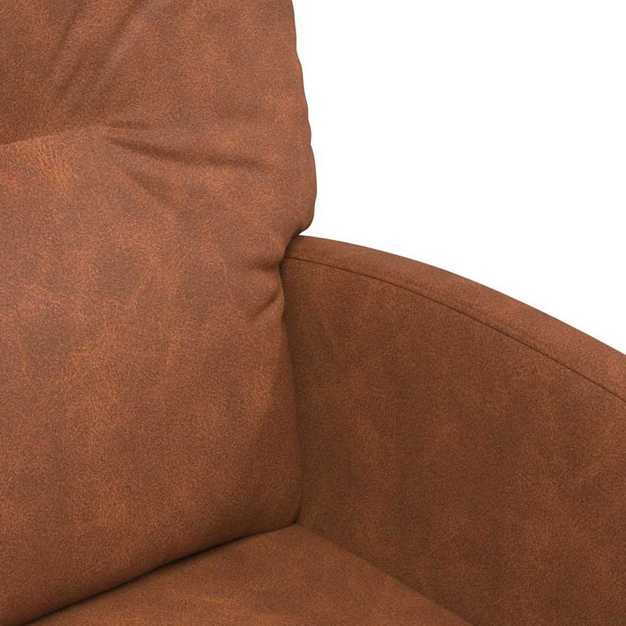 Eetstoelen met wielen 2 pcs Bruin 57 x 67 x 95 cm Kunstleer