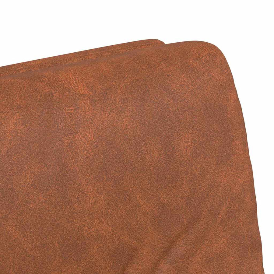 Eetstoelen met wielen 2 pcs Bruin 57 x 67 x 95 cm Kunstleer