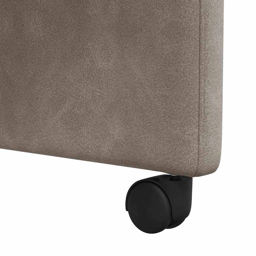 Eetstoelen met wiel 2 pcs Grijs 57 x 67 x 95 cm Kunstleer