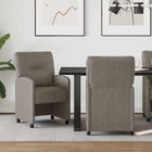 Dining Chairs with Wheels 2 pcs Grey 57 x 67 x 95 cm