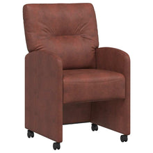 Eetstoelen 2 pcs Glanzend bruin 57 x 67 x 95 cm Kunstleer