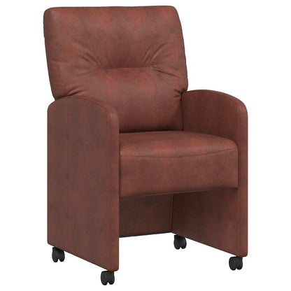 Eetstoelen 2 pcs Glanzend bruin 57 x 67 x 95 cm Kunstleer