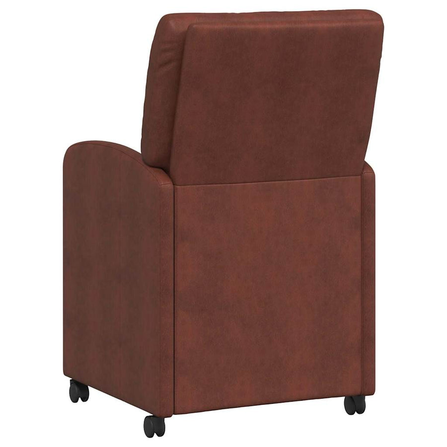 Eetstoelen 2 pcs Glanzend bruin 57 x 67 x 95 cm Kunstleer