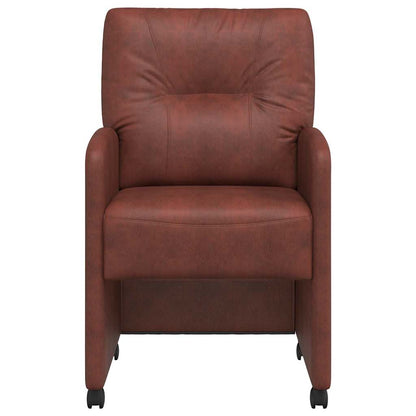 Eetstoelen 2 pcs Glanzend bruin 57 x 67 x 95 cm Kunstleer