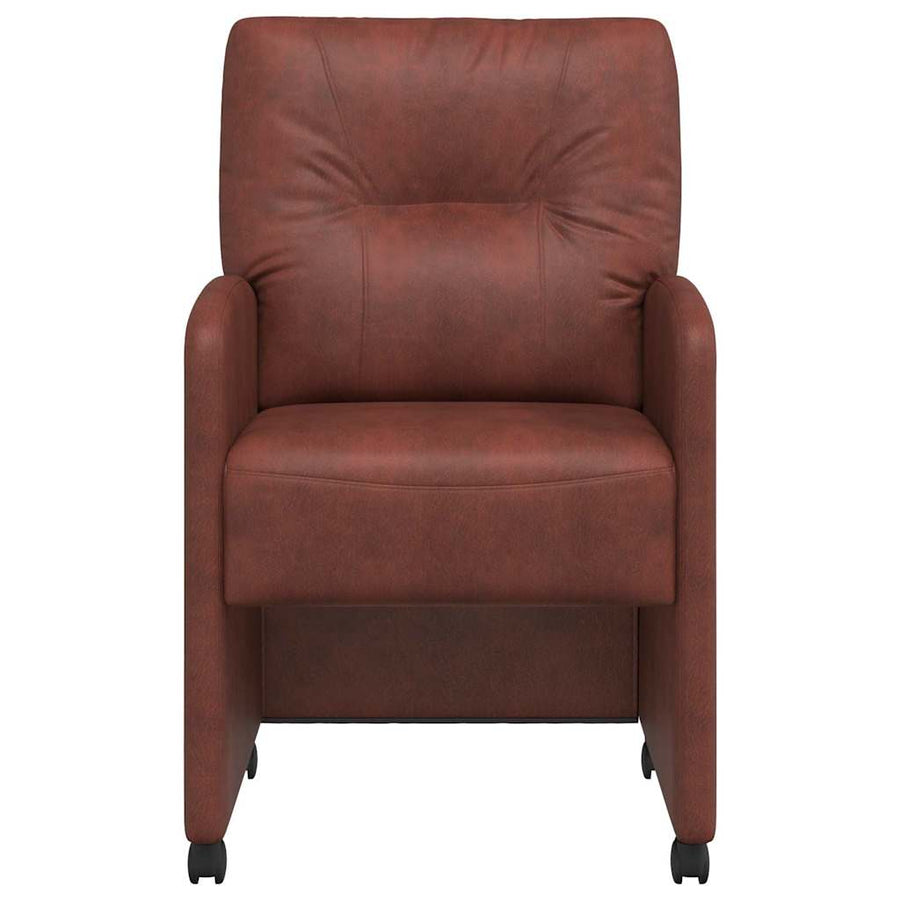 Eetstoelen 2 pcs Glanzend bruin 57 x 67 x 95 cm Kunstleer
