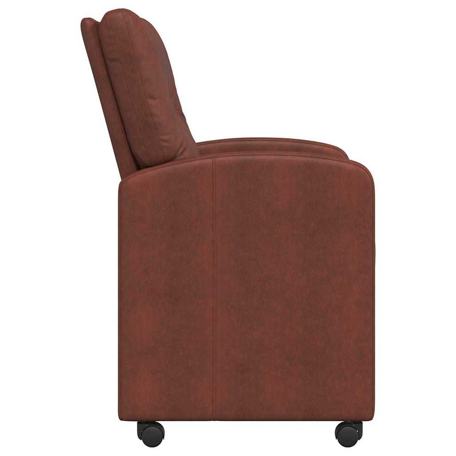 Eetstoelen 2 pcs Glanzend bruin 57 x 67 x 95 cm Kunstleer