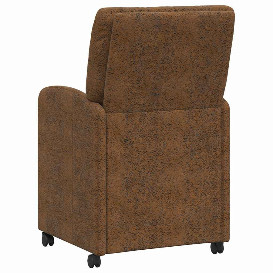 Eetstoelen 2 pcs Bruin 57 x 67 x 95 cm Faux suede leer