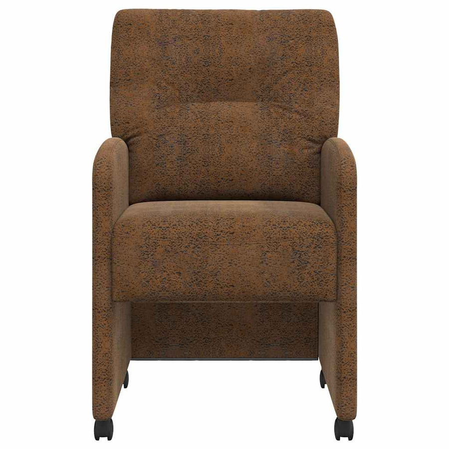 Eetstoelen 2 pcs Bruin 57 x 67 x 95 cm Faux suede leer