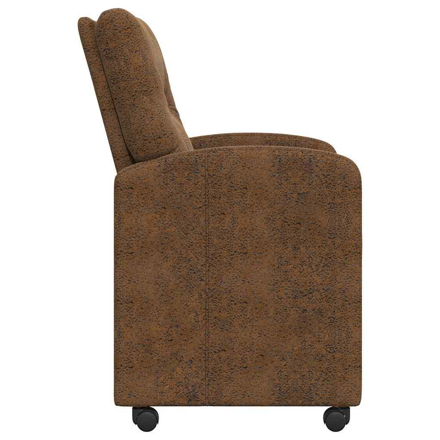 Eetstoelen 2 pcs Bruin 57 x 67 x 95 cm Faux suede leer