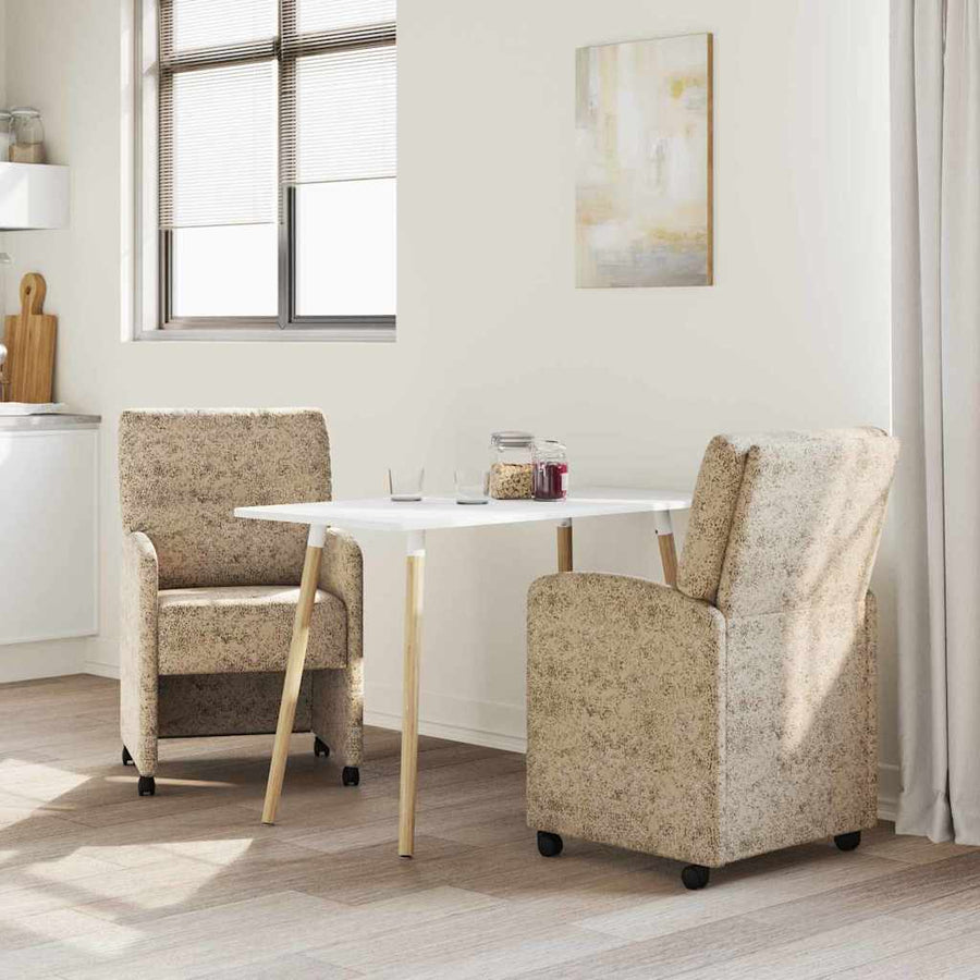 Eetstoelen 2 pcs Lichtgrijs 57 x 67 x 95 cm Faux suede leer