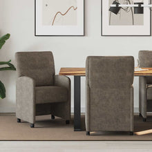Eetstoelen 2 pcs Donkergrijs 57 x 67 x 95 cm Faux suede leer
