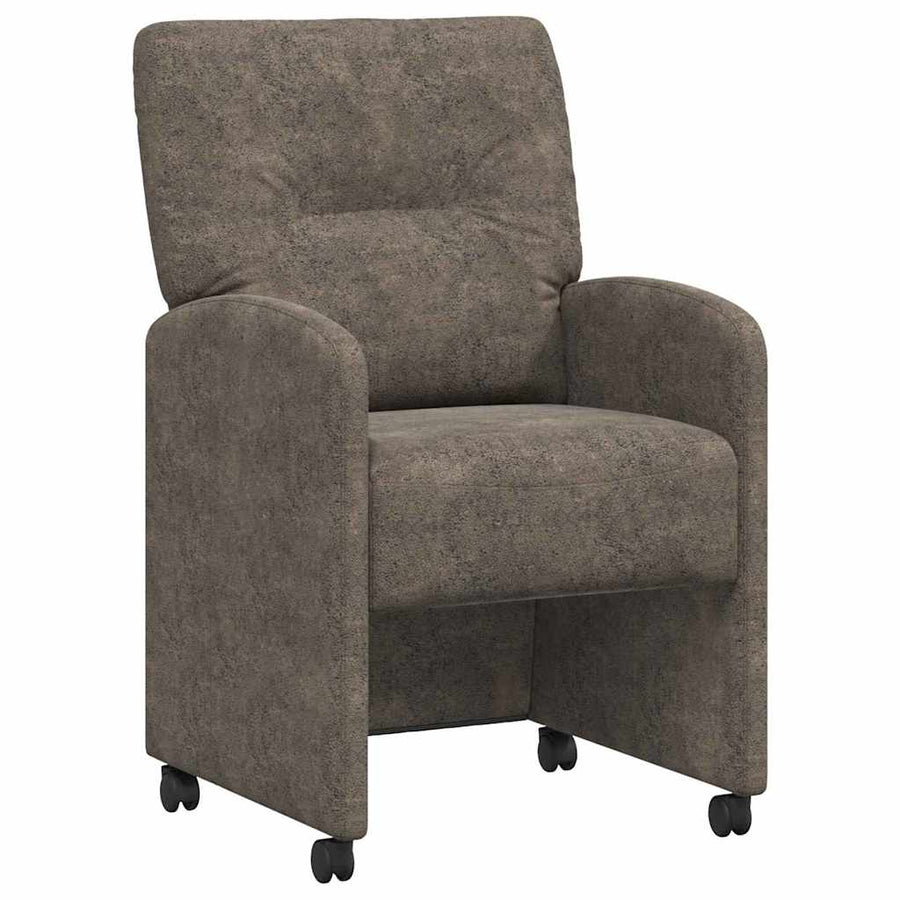 Eetstoelen 2 pcs Donkergrijs 57 x 67 x 95 cm Faux suede leer