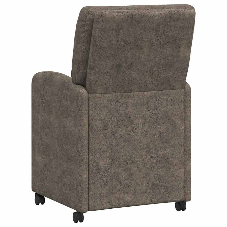 Eetstoelen 2 pcs Donkergrijs 57 x 67 x 95 cm Faux suede leer