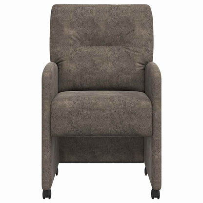 Eetstoelen 2 pcs Donkergrijs 57 x 67 x 95 cm Faux suede leer