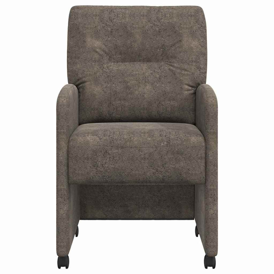 Eetstoelen 2 pcs Donkergrijs 57 x 67 x 95 cm Faux suede leer