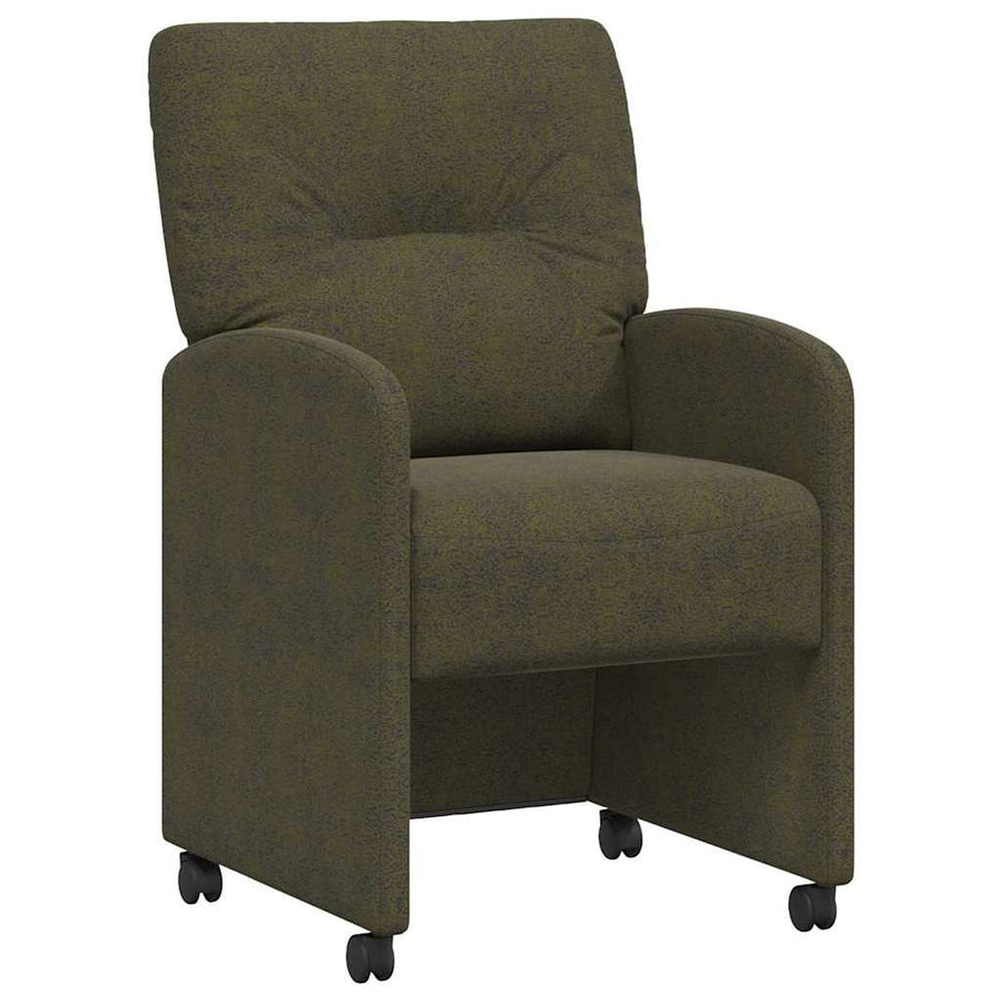 Eetstoelen 2 pcs Leger groen 57 x 67 x 95 cm Faux suede leer