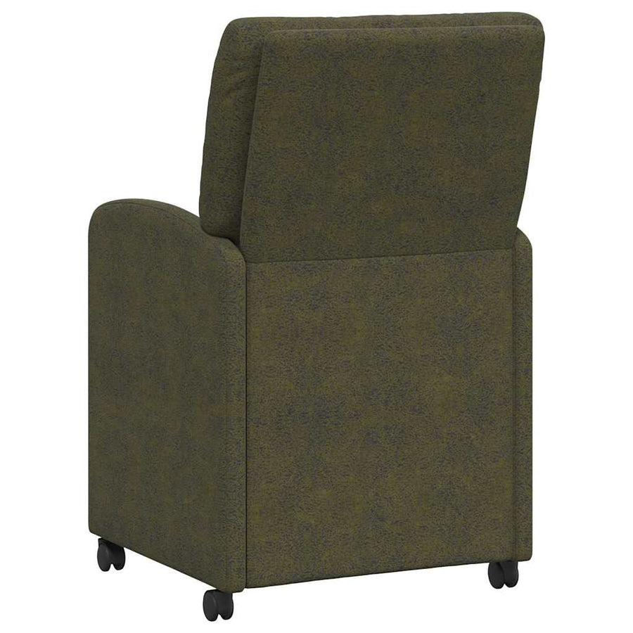 Eetstoelen 2 pcs Leger groen 57 x 67 x 95 cm Faux suede leer