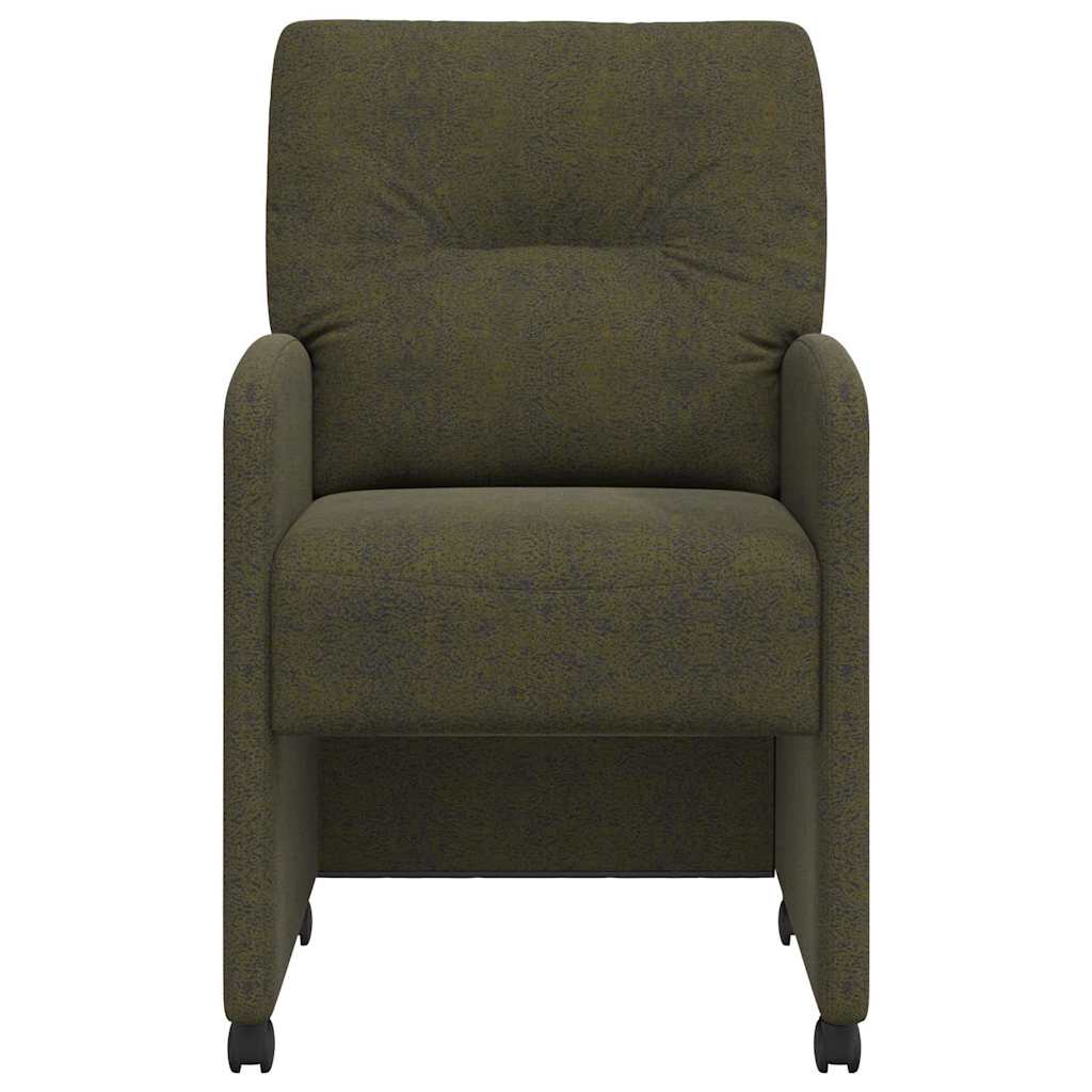 Eetstoelen 2 pcs Leger groen 57 x 67 x 95 cm Faux suede leer
