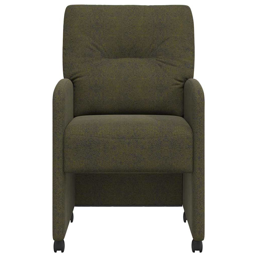 Eetstoelen 2 pcs Leger groen 57 x 67 x 95 cm Faux suede leer