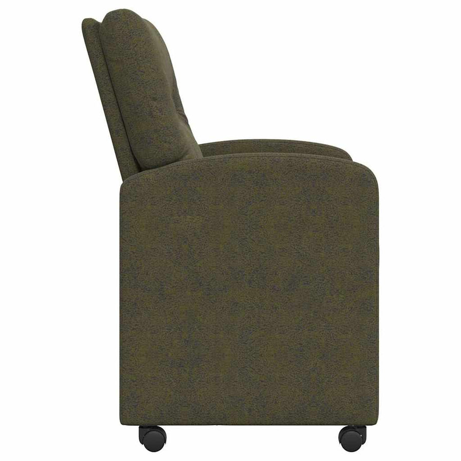 Eetstoelen 2 pcs Leger groen 57 x 67 x 95 cm Faux suede leer