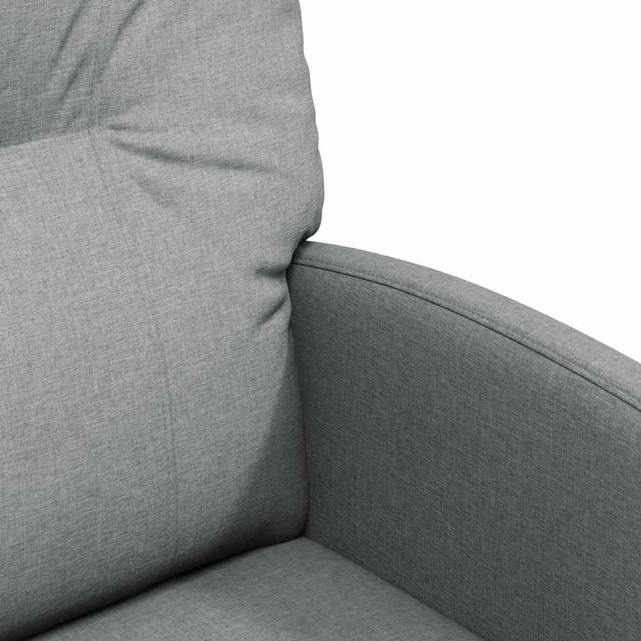 Eetstoelen met wielen 2 pcs Lichtgrijs 57 x 67 x 95 cm Stof