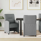 Eetkamerstoelen met wieltjes lichtgrijs 2 stuks
