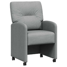 Eetstoelen met wielen 2 pcs Lichtgrijs 57 x 67 x 95 cm Stof