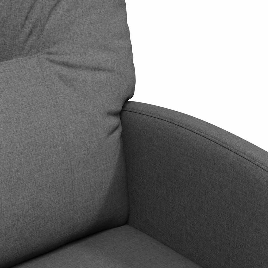 Eetstoelen met wielen 2 pcs Donkergrijs 57 x 67 x 95 cm Stof