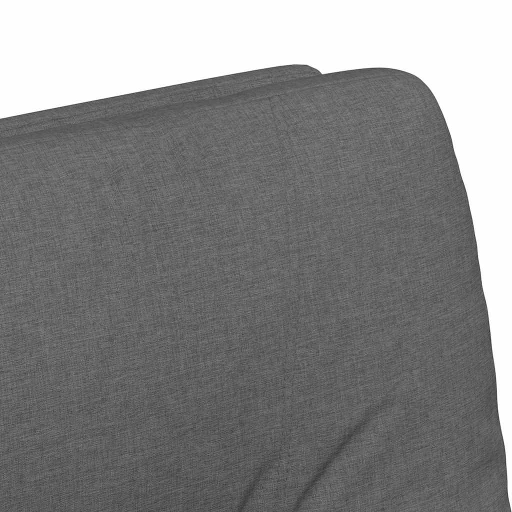 Eetstoelen met wielen 2 pcs Donkergrijs 57 x 67 x 95 cm Stof