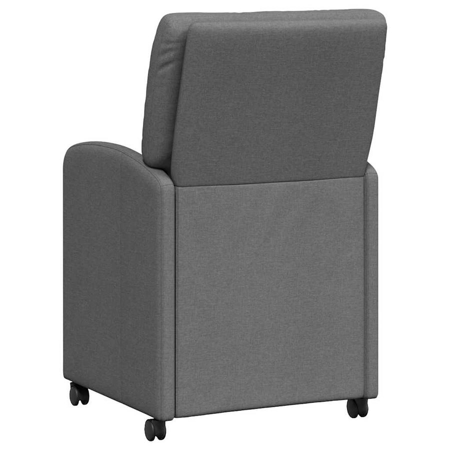 Eetstoelen met wielen 2 pcs Donkergrijs 57 x 67 x 95 cm Stof