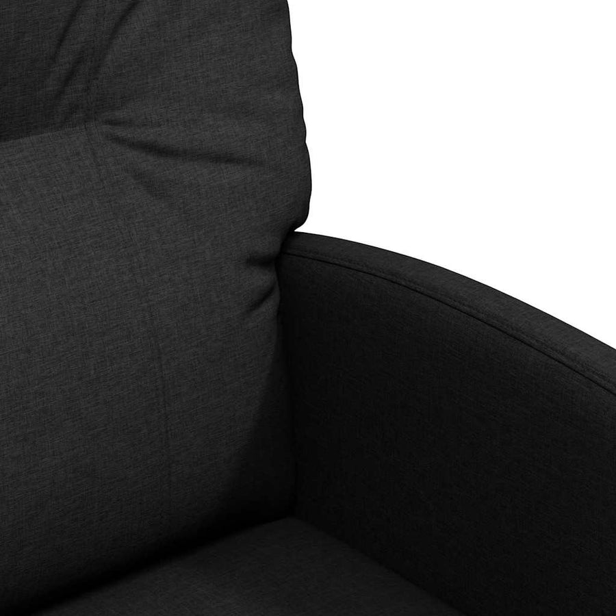 Eetstoelen met wielen 2 pcs Zwart 57 x 67 x 95 cm Stof