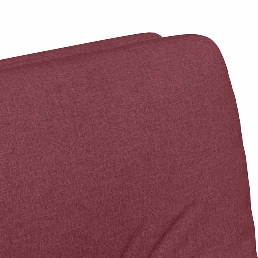 Eetstoelen met wielen 2 pcs Wijnrood 57 x 67 x 95 cm Stof