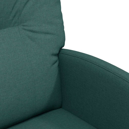 Eetstoelen met wielen 2 pcs Donkergroen 57 x 67 x 95 cm Stof