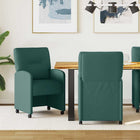 Eetkamerstoelen 2 stuks donkergroen met wieltjes 57x67x95 cm