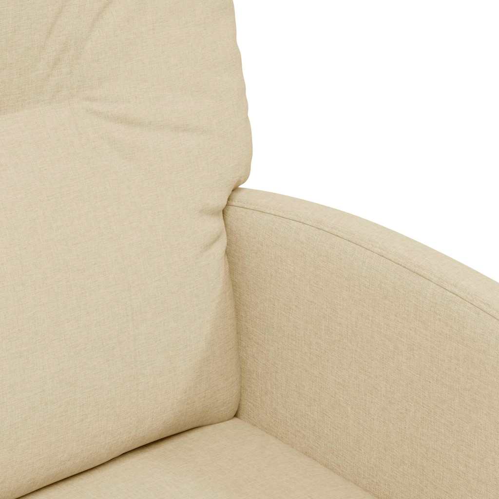 Eetstoelen met wielen 2 pcs Crème 57 x 67 x 95 cm Stof