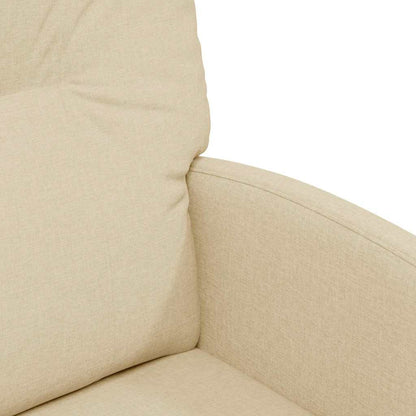 Eetstoelen met wielen 2 pcs Crème 57 x 67 x 95 cm Stof