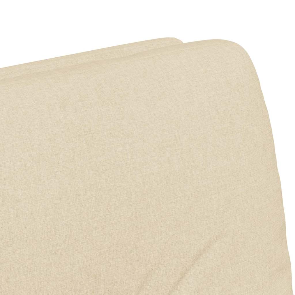 Eetstoelen met wielen 2 pcs Crème 57 x 67 x 95 cm Stof