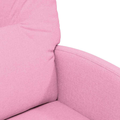 Eetstoelen met wielen 2 pcs Roze 57 x 67 x 95 cm Stof